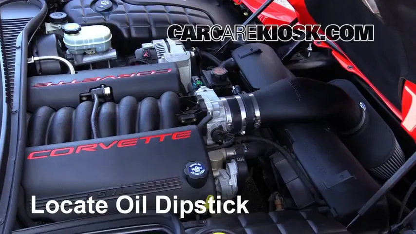 2002 Chevrolet Corvette 5.7L V8 Convertible Oil Check Oil Level